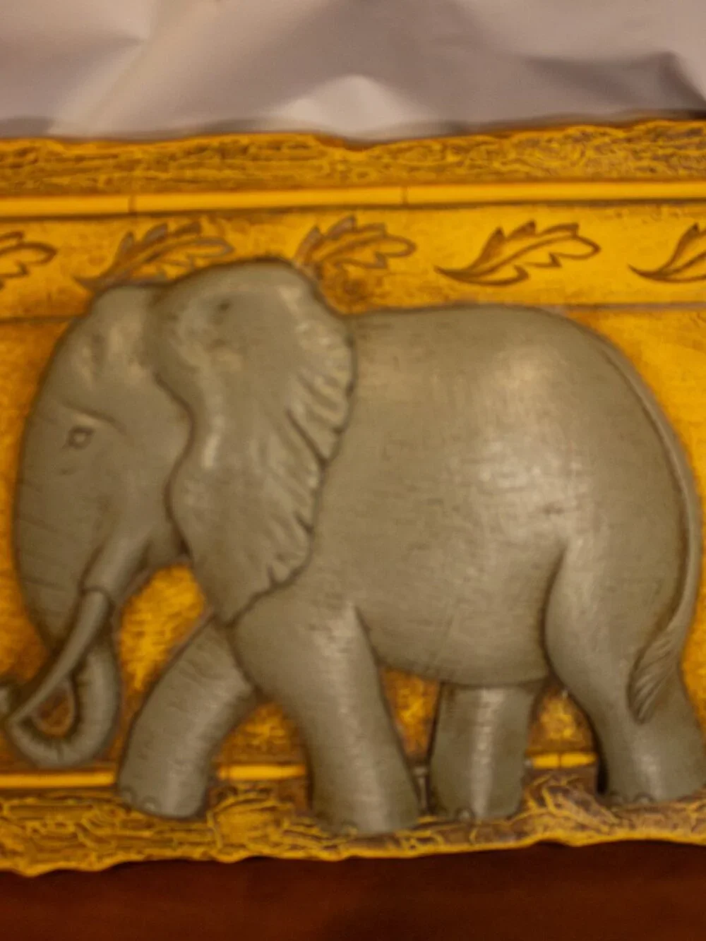 Vintage Elephant Wall Plaque Set by GIA